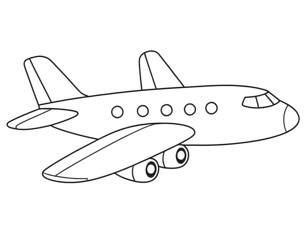Airplane for Kids Coloring Page