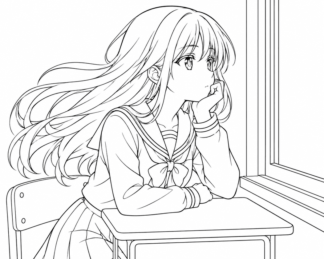Anime Girl Coloring Pages