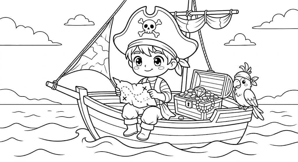 Anime Pirate Coloring Pages
