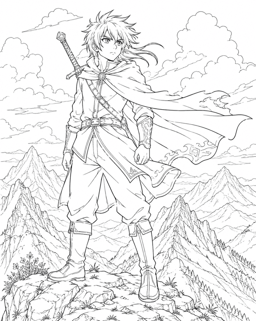 Anime Samurai Coloring Pages