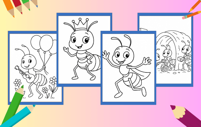Ant Coloring Pages