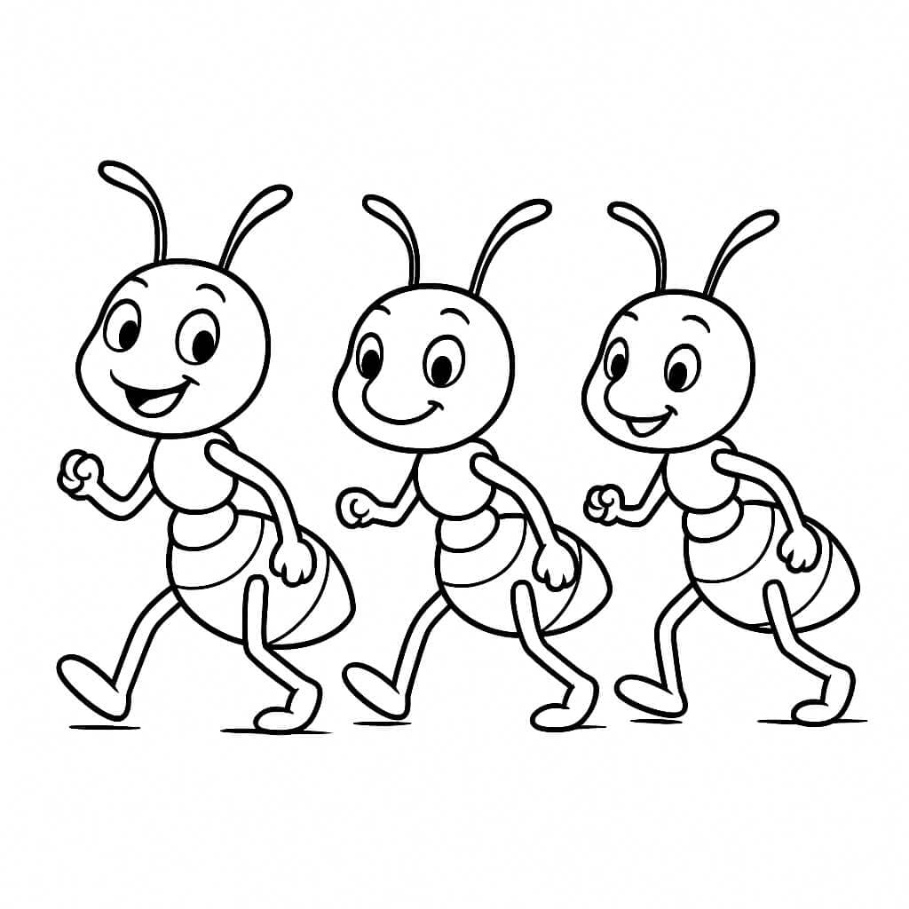 Marching Ants Coloring Page