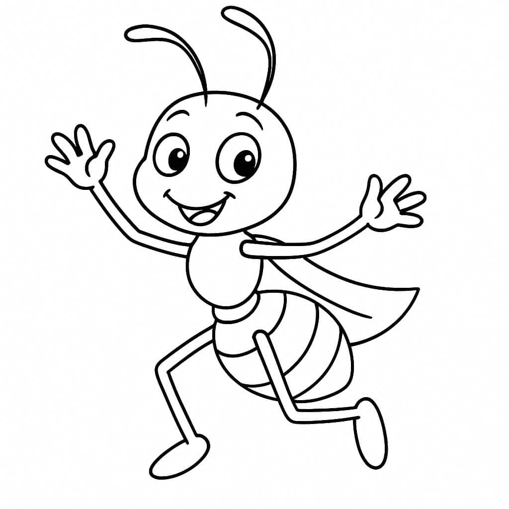 Superhero Ant Coloring Page
