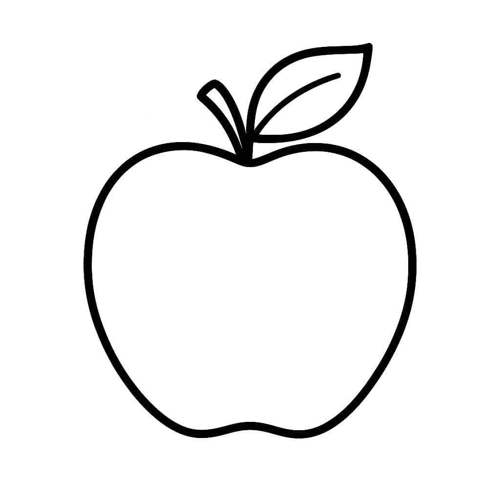 Simple Apple Coloring Page