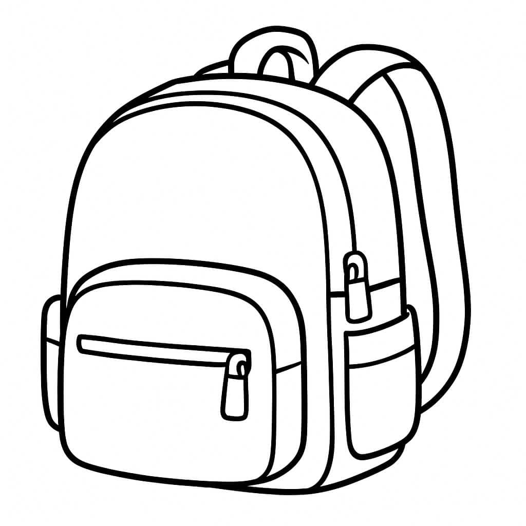 Classic Backpack Coloring Page