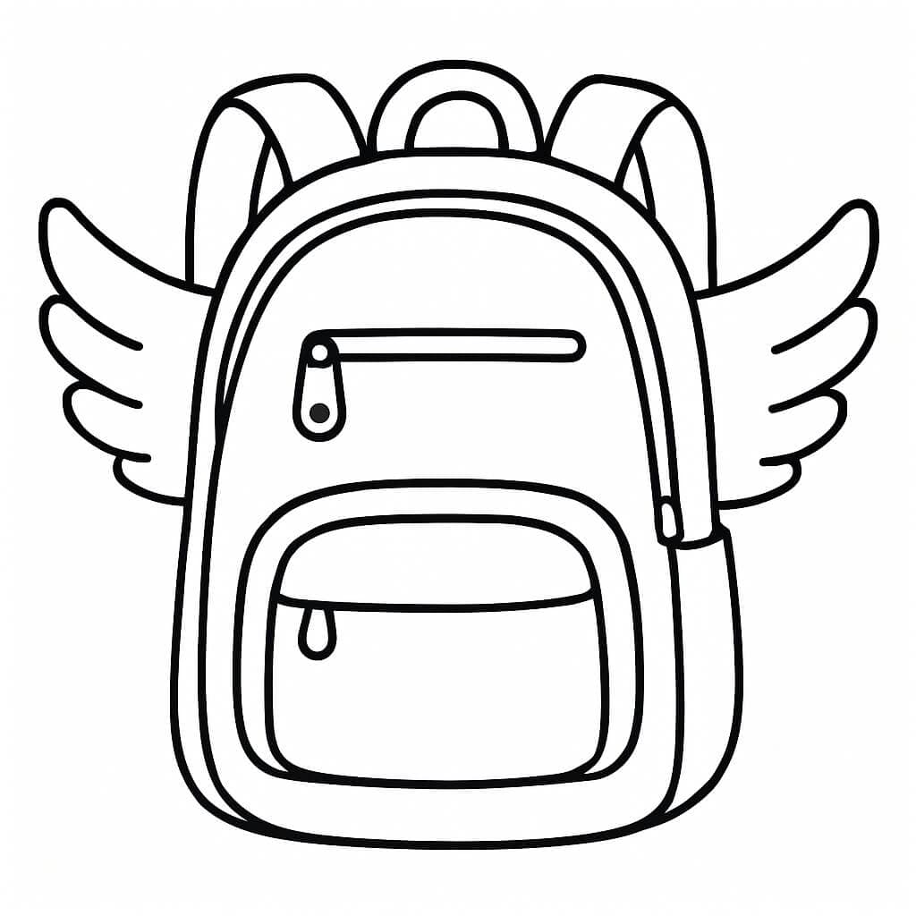 Starry Backpack Coloring Page