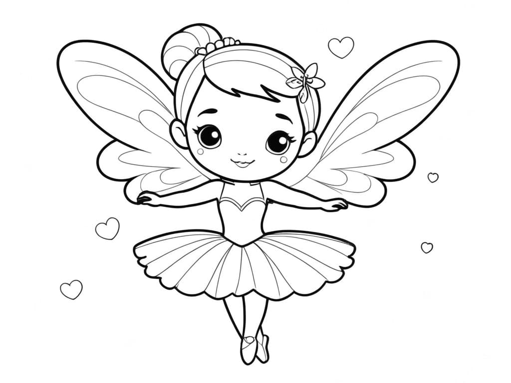 Fairy Ballerina Coloring Page