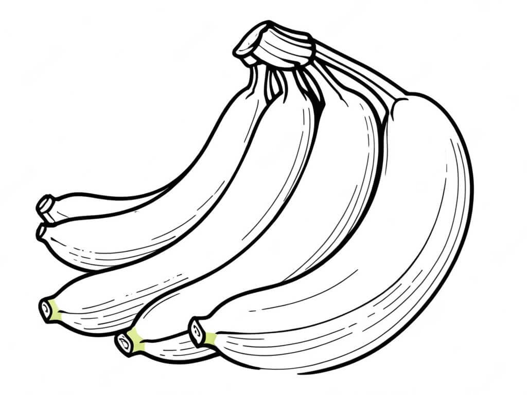 Banana Bunch Coloring Page