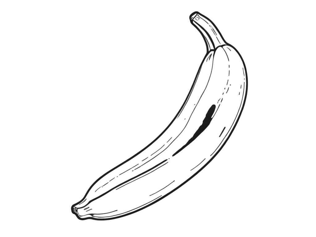 Banana Coloring Page