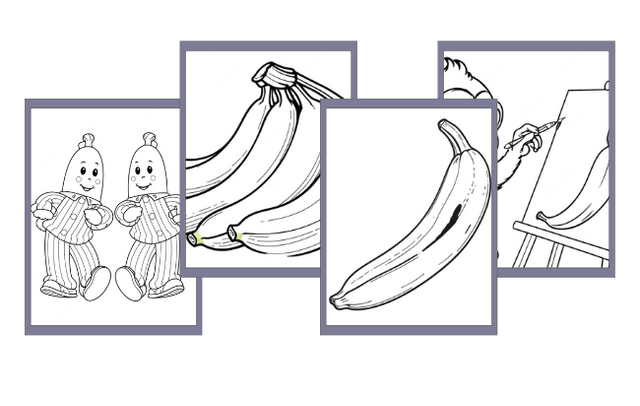 Banana Coloring Pages