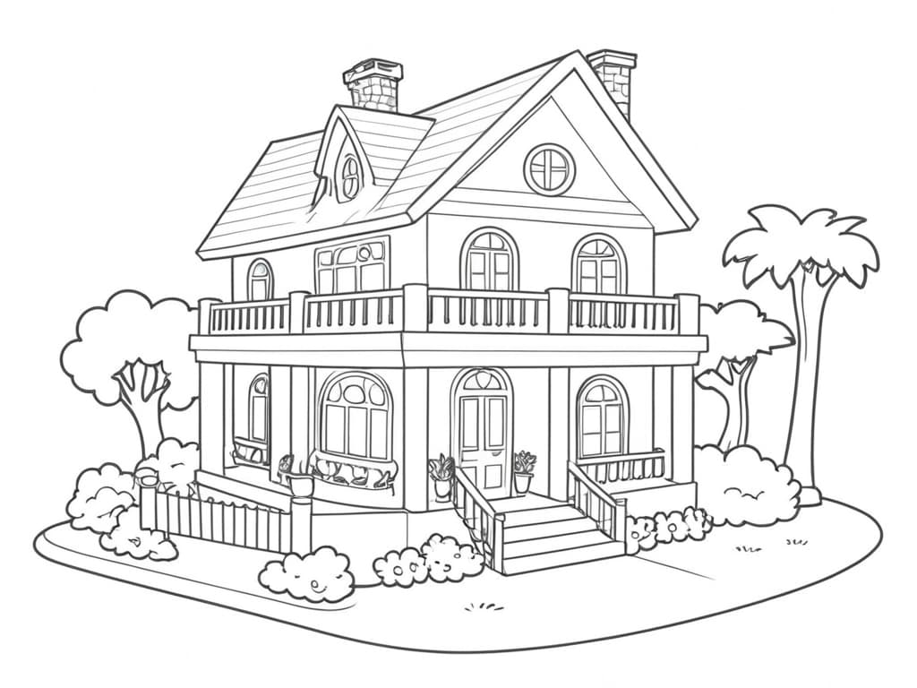 Barbie at Home Coloring Page