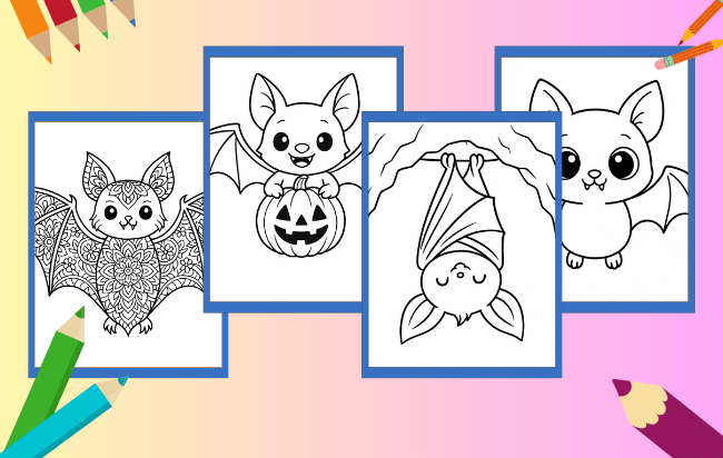 Bat Coloring Pages