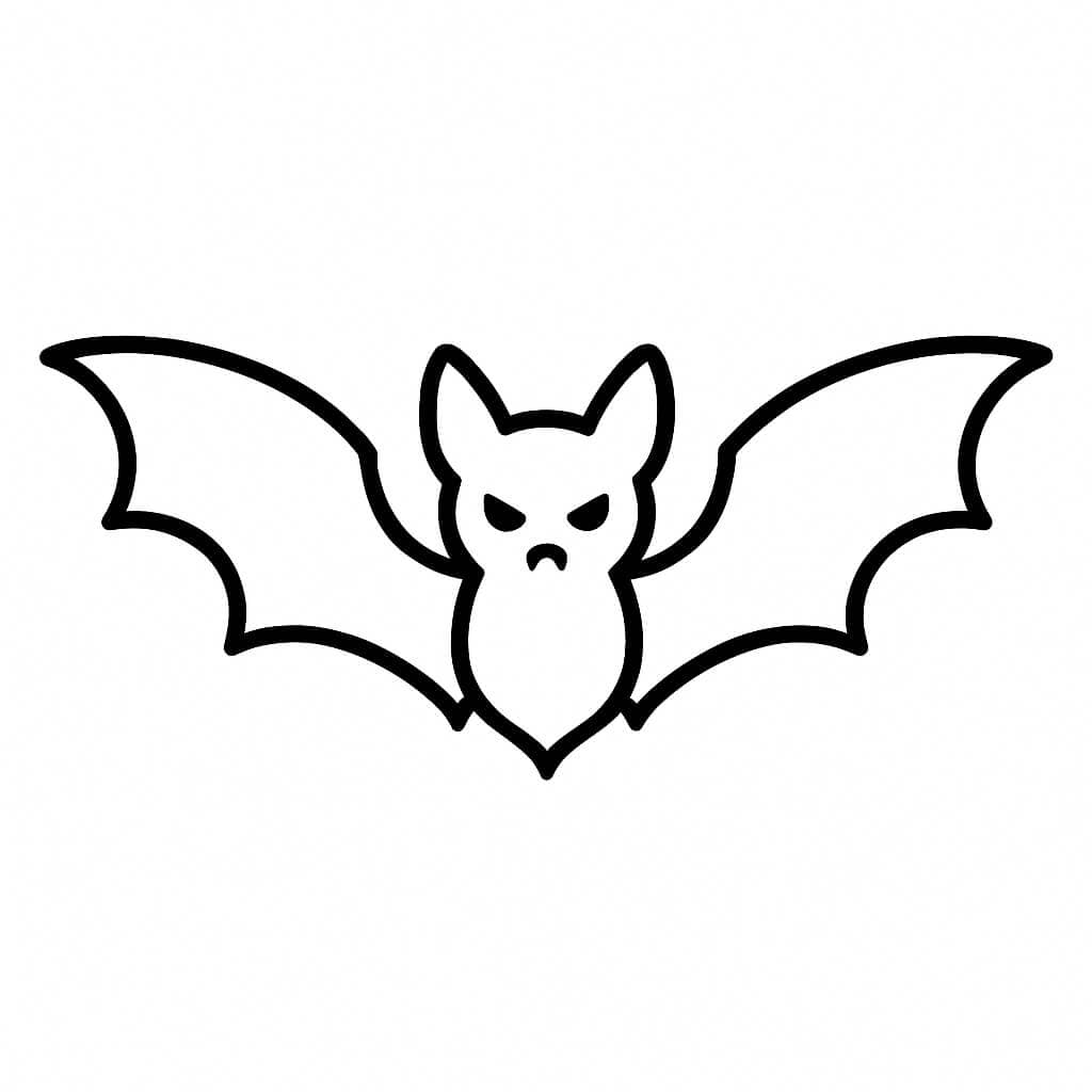 Bat Silhouette Coloring Page
