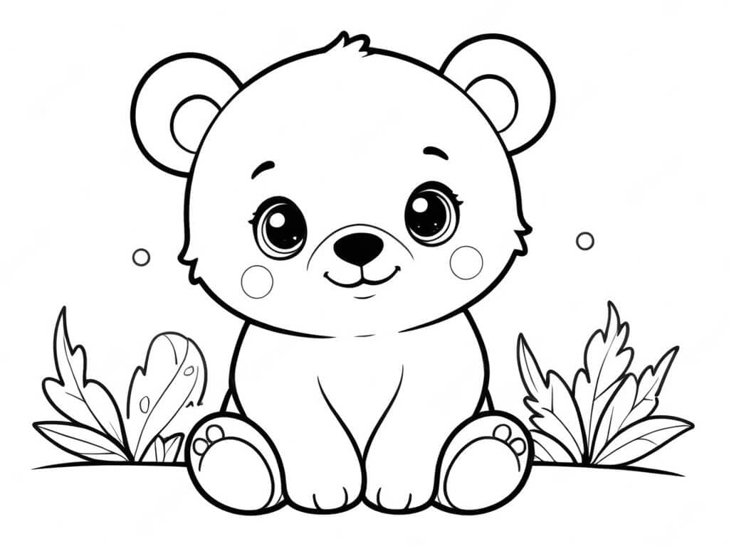Bear Cub Coloring Page