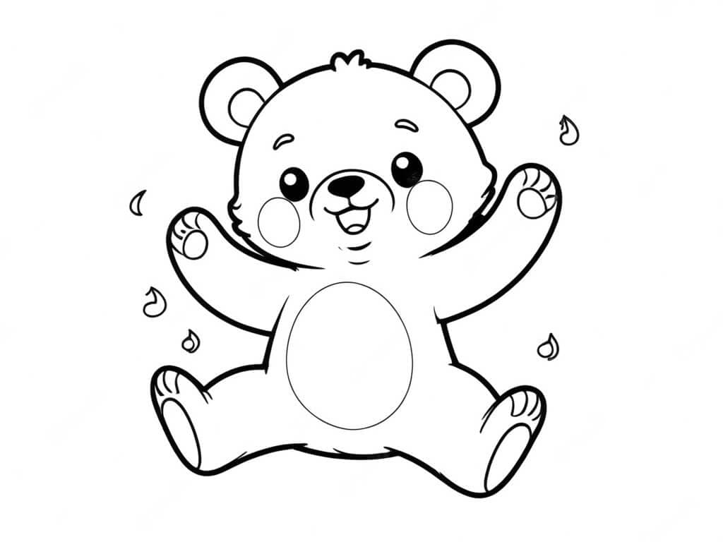 Dancing Bear Coloring Page