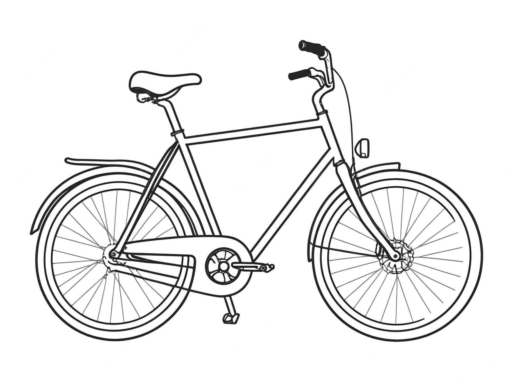 Another Bicycle Coloring Page