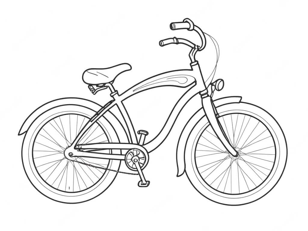 Bicycle Coloring Page