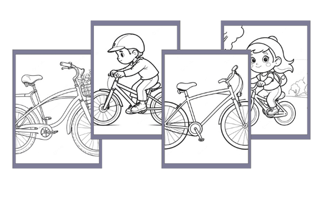 Bicycle Coloring Pages