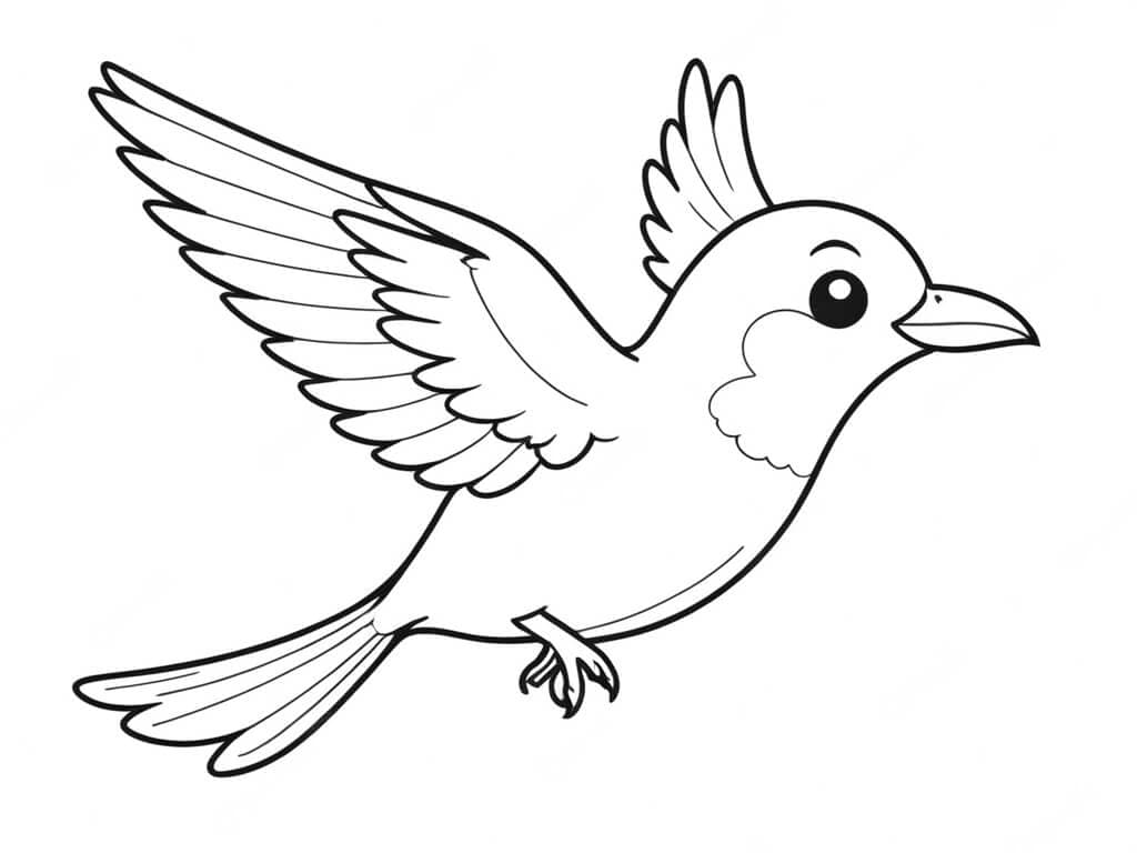 Soaring bird coloring page