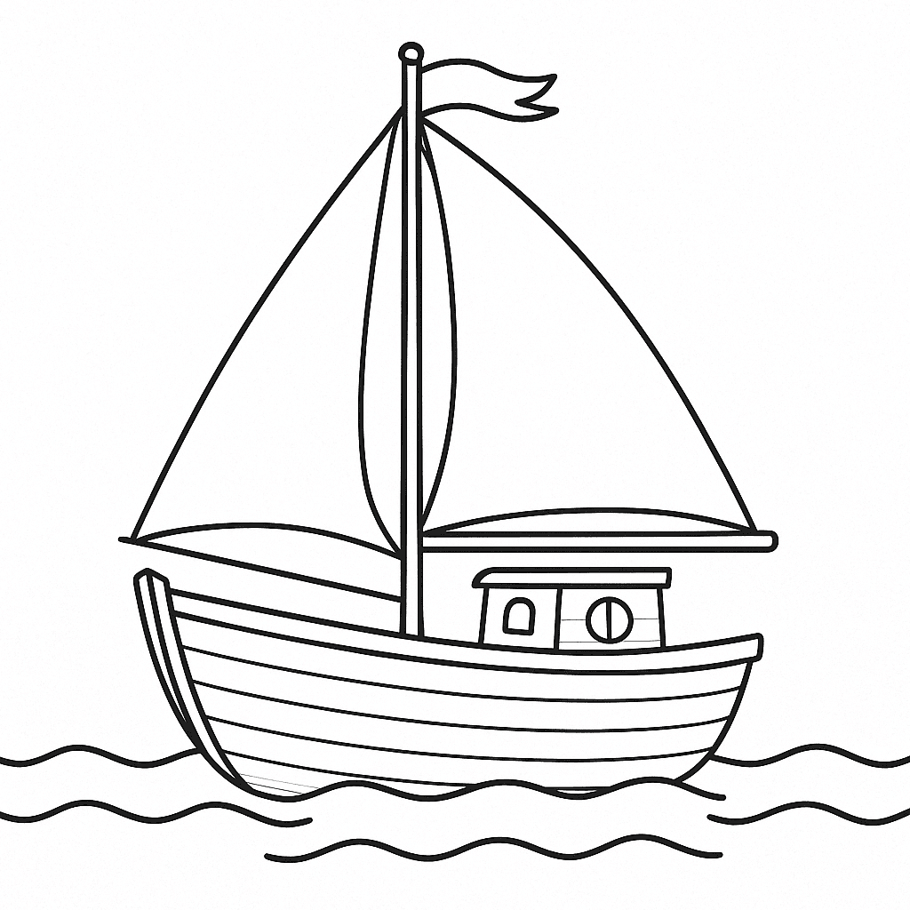 Sailboat Coloring Page