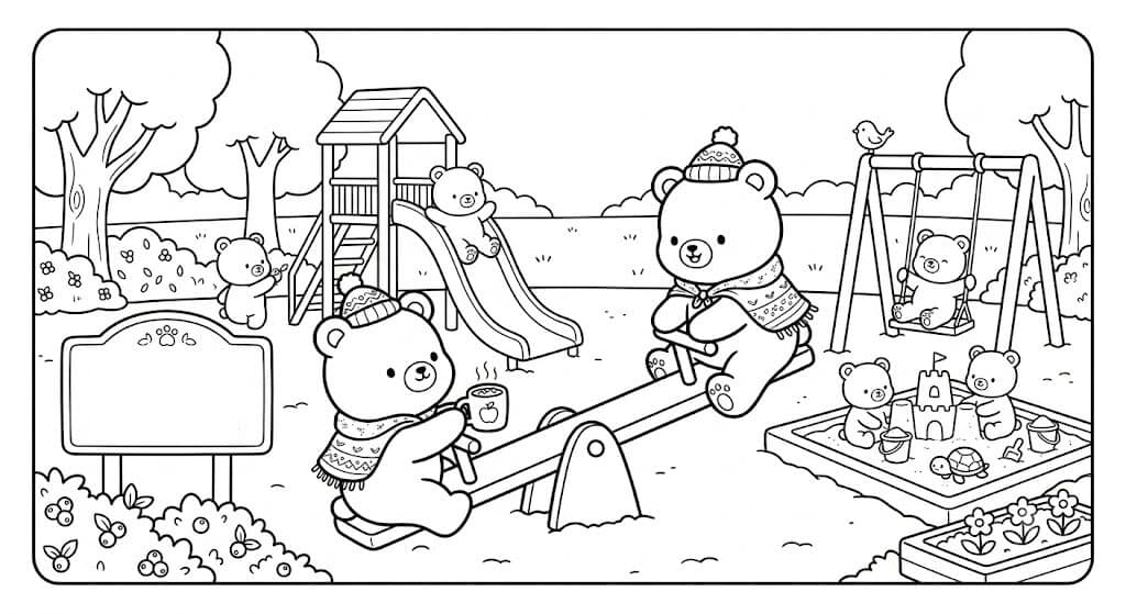 Bobbie Goods at the playground coloring pages