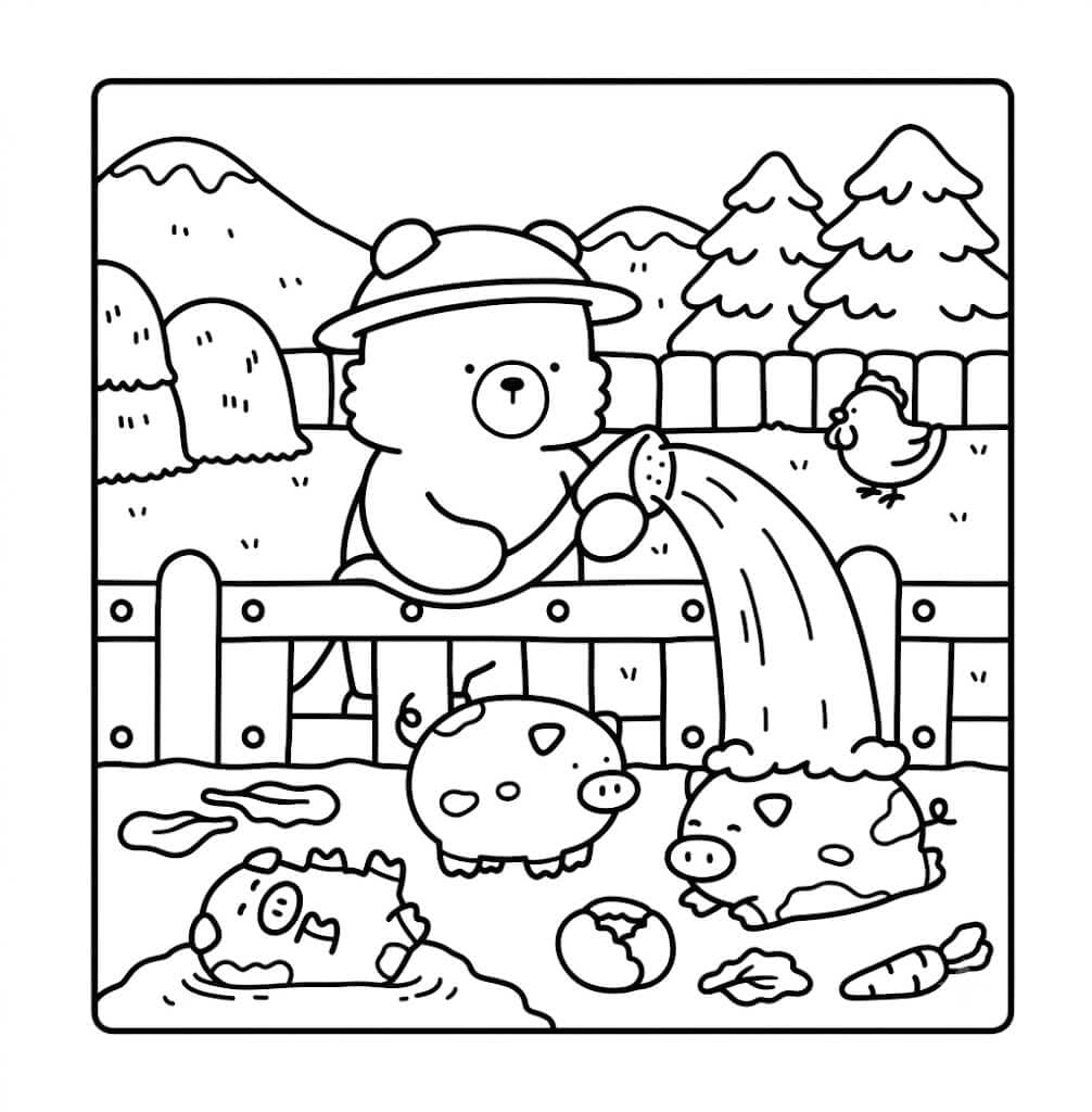 Bobbie Goods watering plants coloring pages