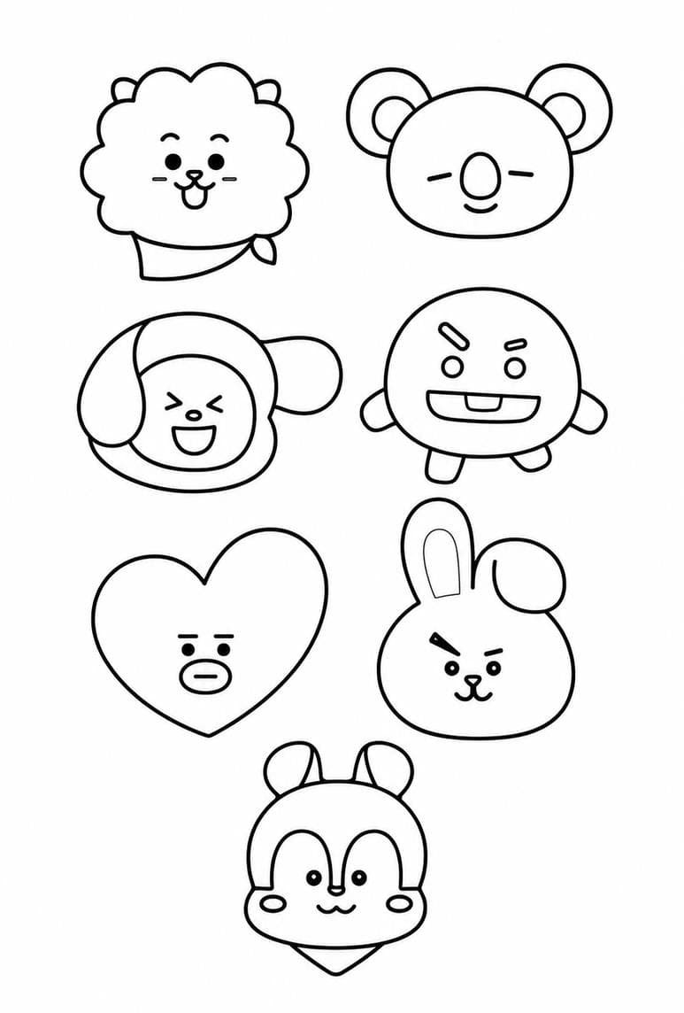 BT21 coloring page
