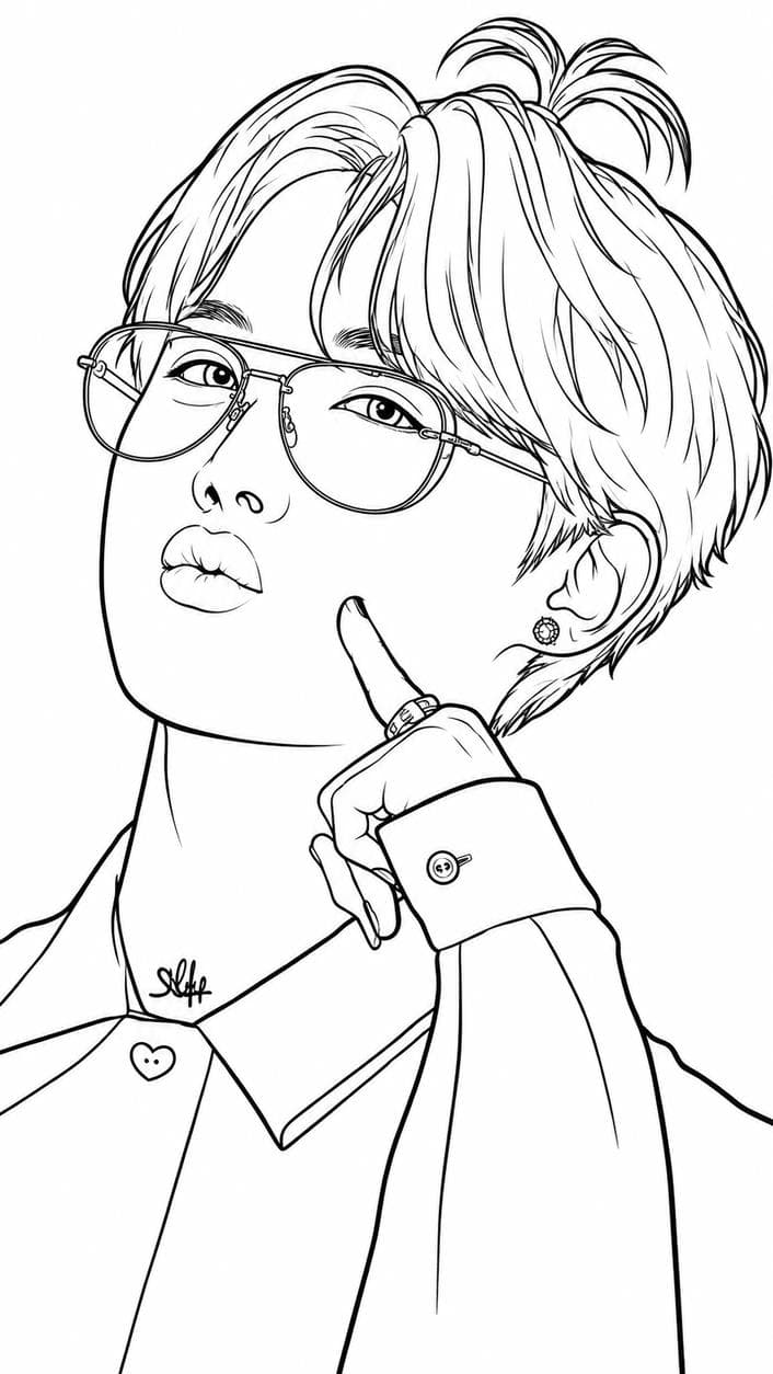 J-Hope BTS coloring page