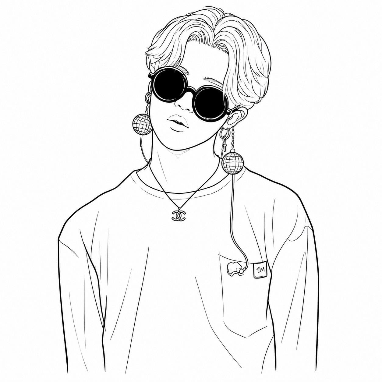 Jimin BTS coloring page