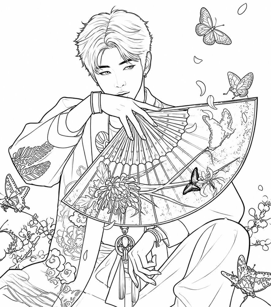 RM BTS coloring page