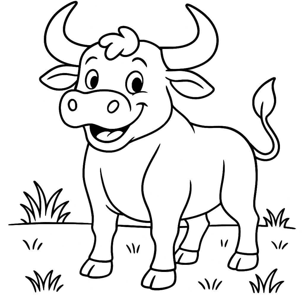 Bull Coloring Page