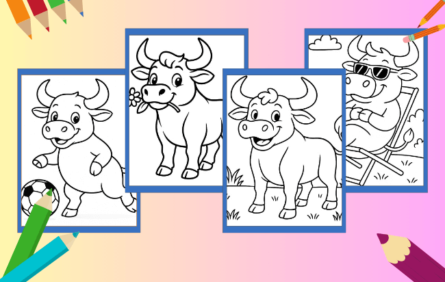 Bull Coloring Pages