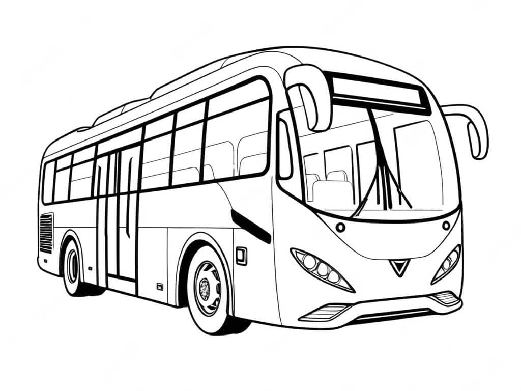 Big Bus Coloring Page