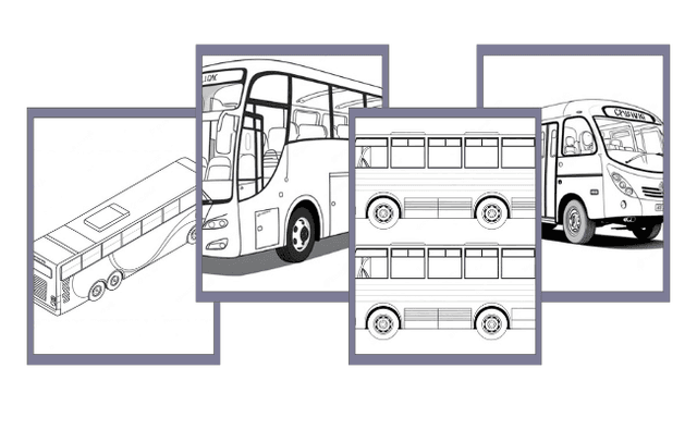 Bus Coloring Pages
