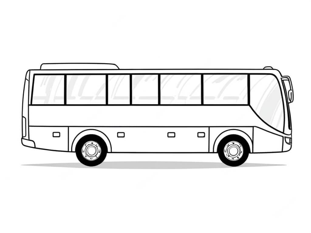 Bus Side View Coloring Page
