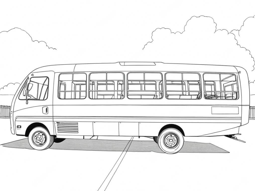 Bus to School Coloring Page