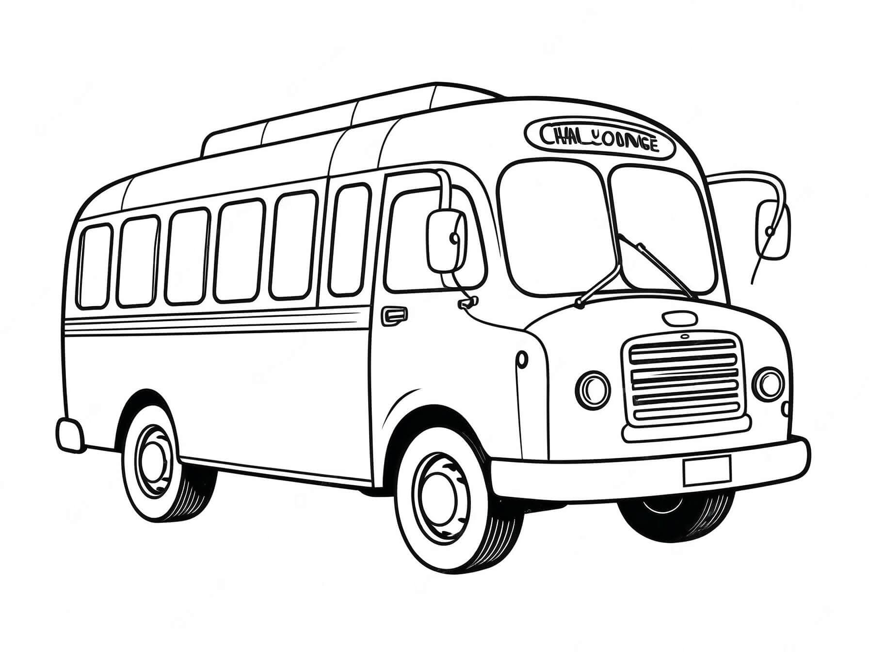Foreign Bus Coloring Page