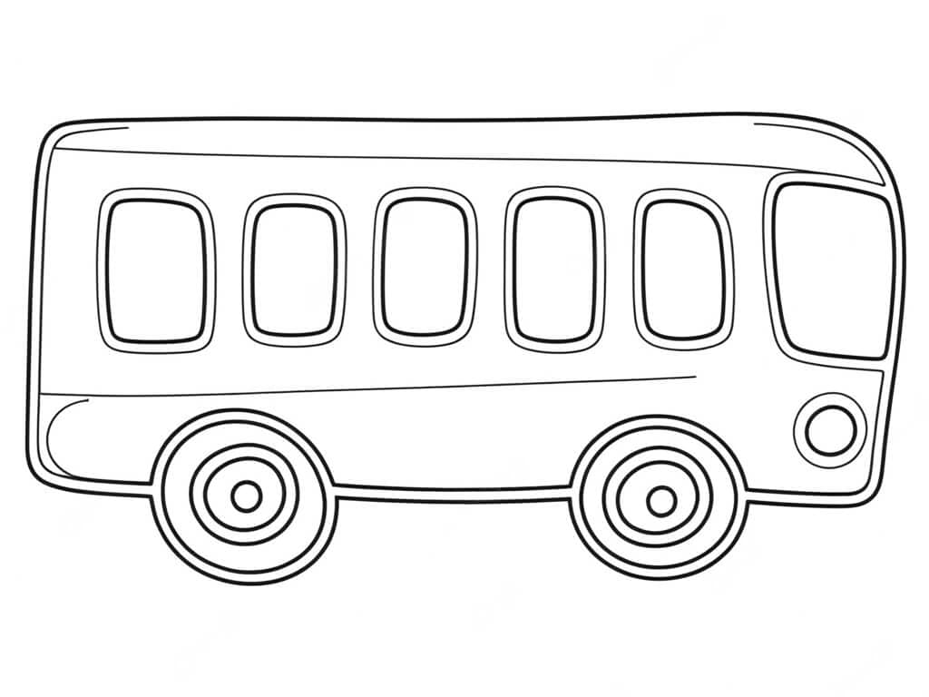 Kids Bus Coloring Page