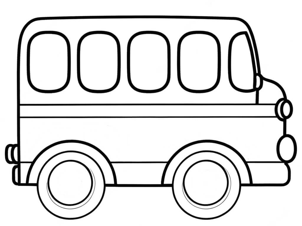 Simple Bus Coloring Page
