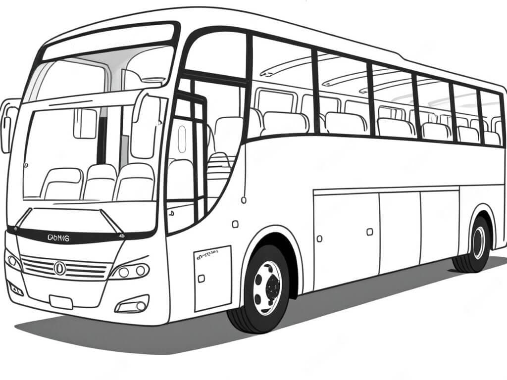 Travel Bus Coloring Page