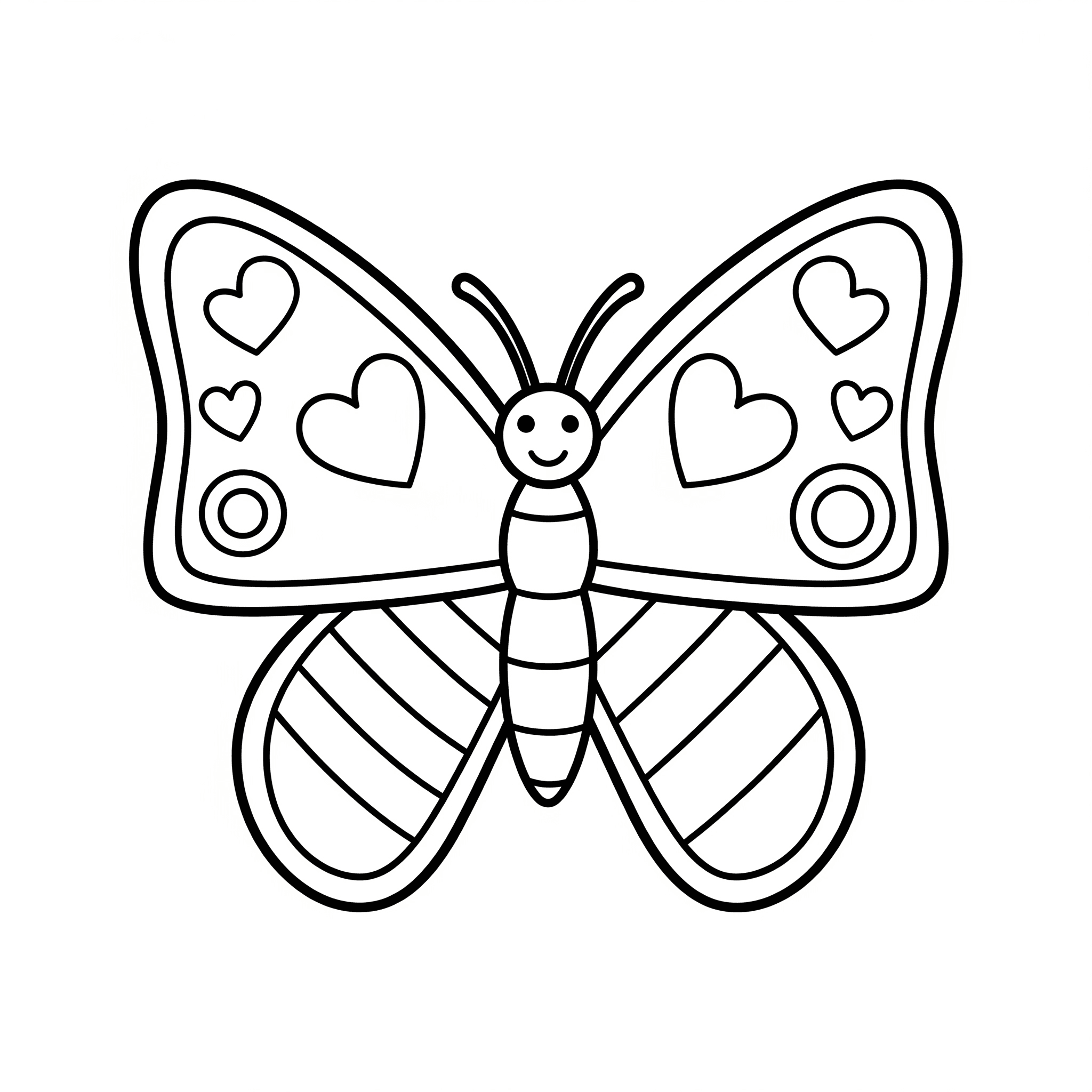 Butterfly Kindergarten Coloring Page