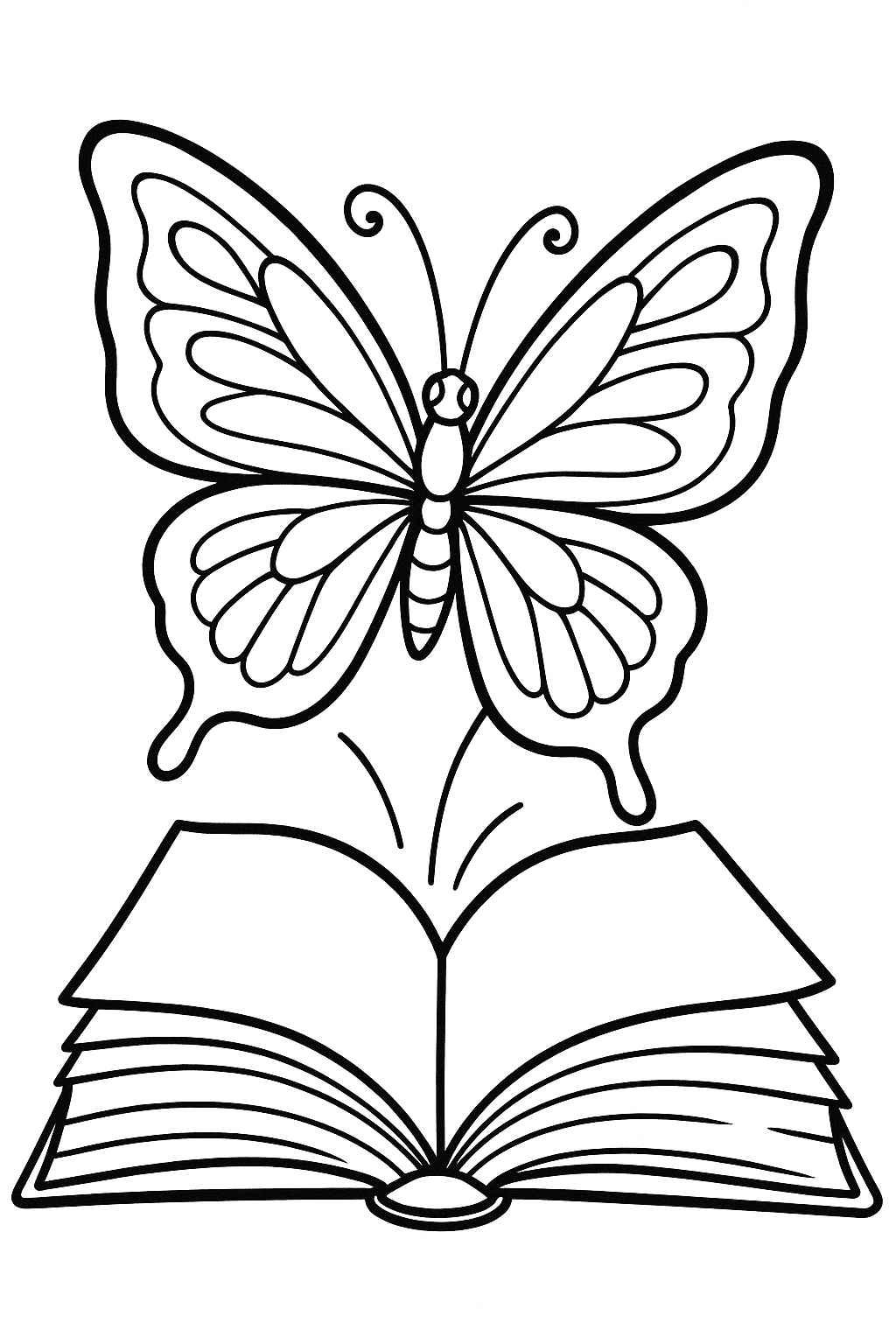 Storybook Butterfly Coloring Page