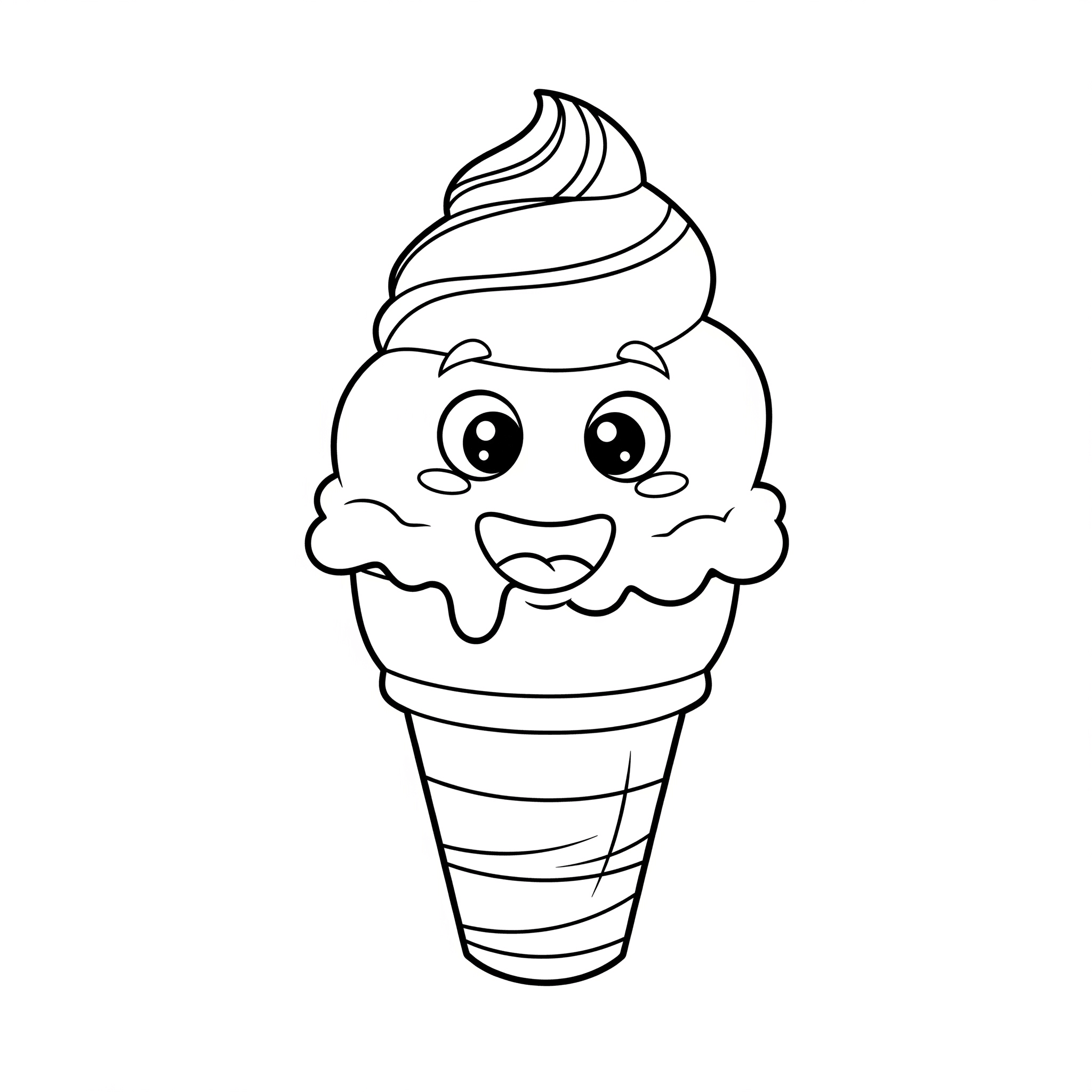 Ice cream coloring page