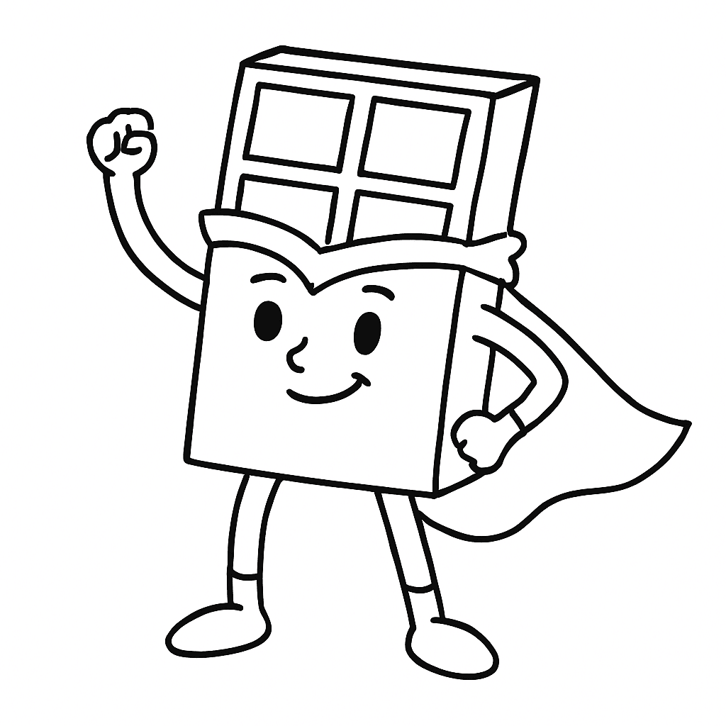 Super chocolate coloring page