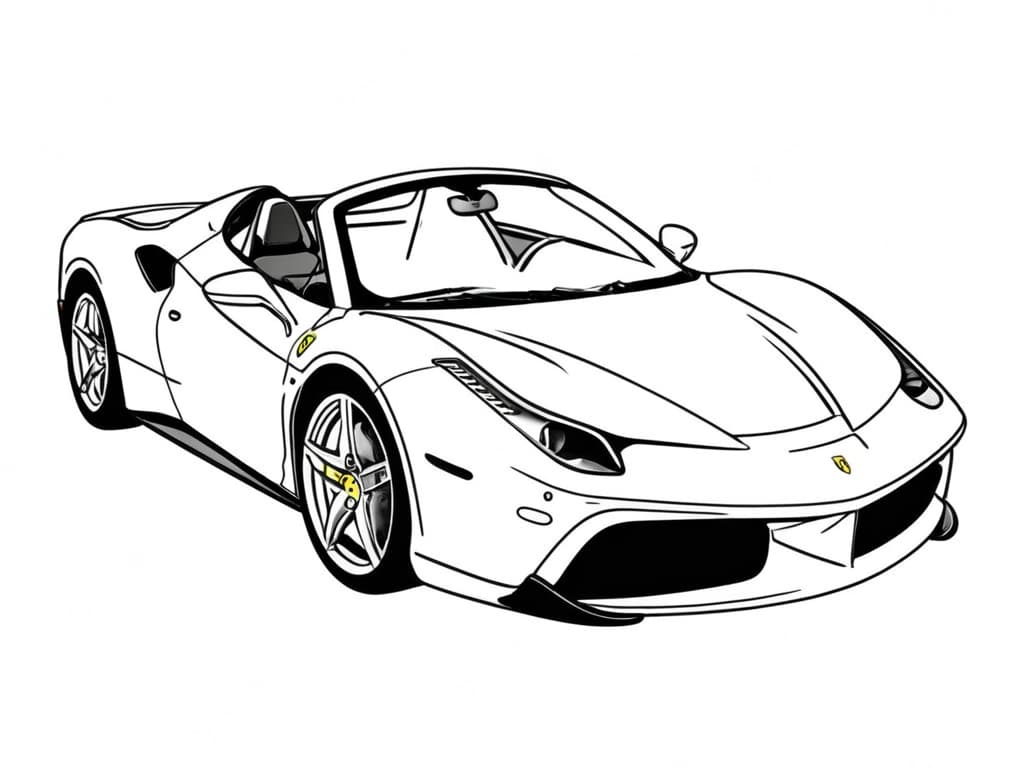 Convertible Coloring Page