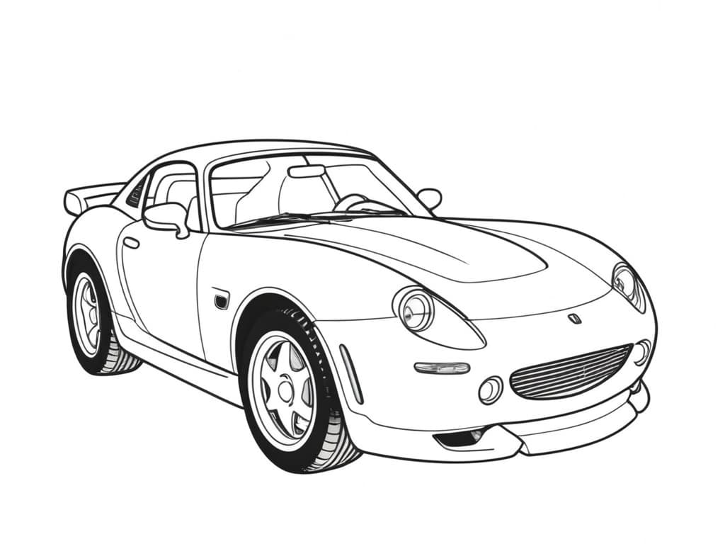 Kids Car Coloring Page