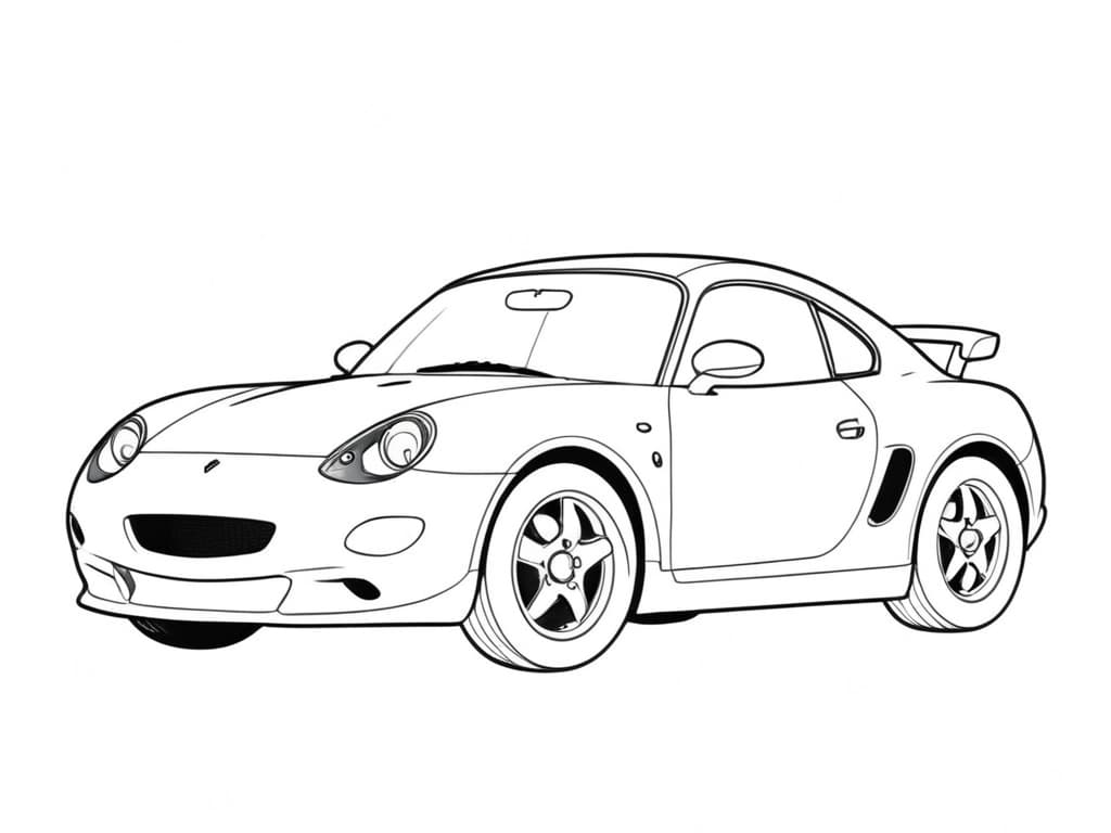 Minimalist Car Coloring Page