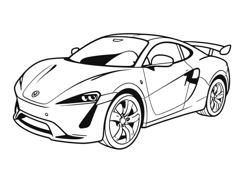Sports Car Coloring Page