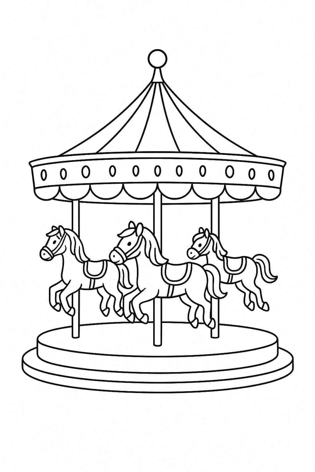 Carousel Coloring Page