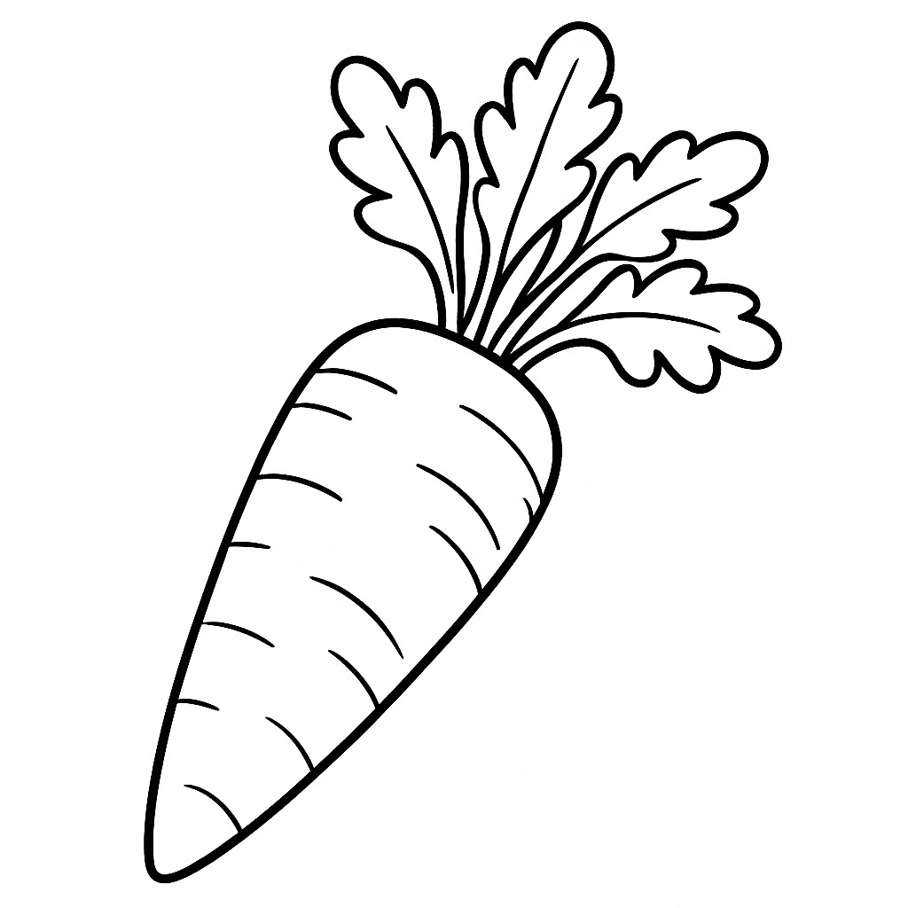 Carrot coloring page